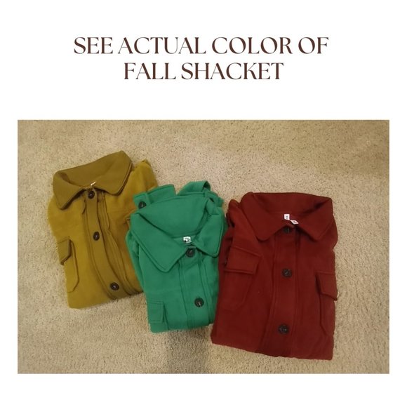 #334 PLUS FLEECE SHACKET - Picture 11 of 15